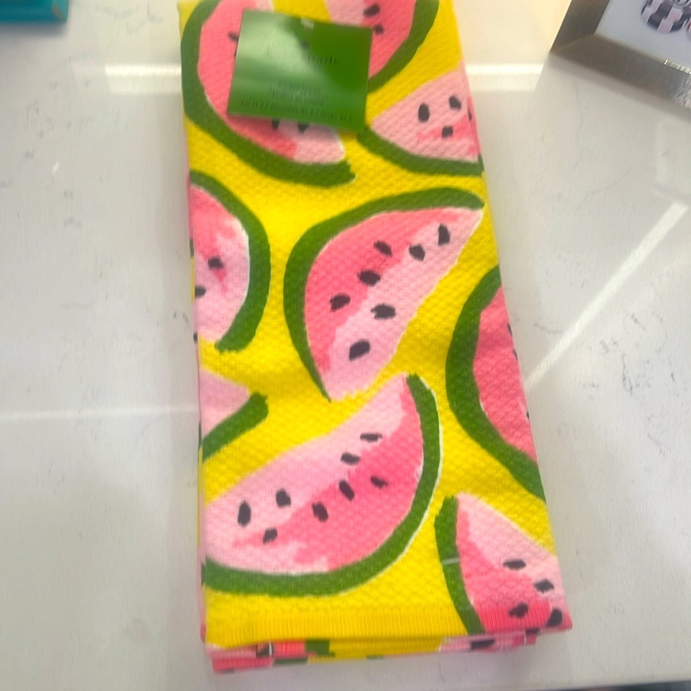 Kate Spade Watermelon Kitchen Towels - Pink and Green